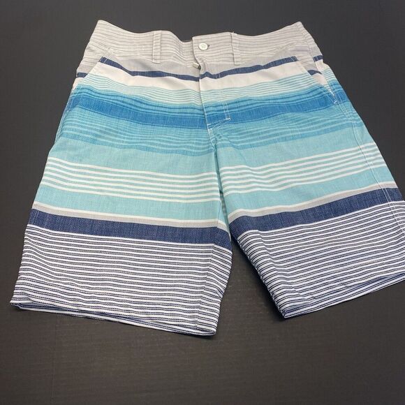 Mossimo Supply‎ Co Men's Stripe Swim Board Hybrid Shorts Blue Gray Size 32 - Picture 1 of 11